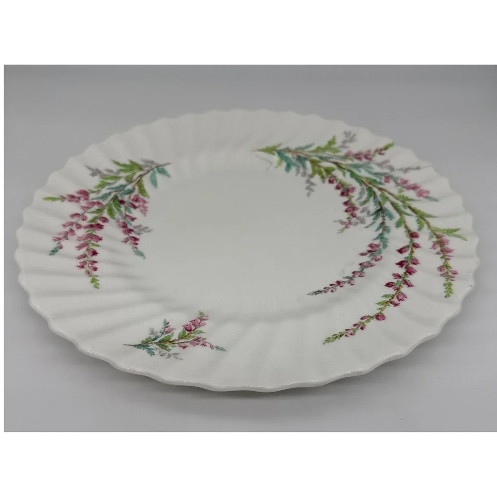 Royal Doulton Bell Heather H4828 Bone China Dinner Plate Scalloped Swirl 10.5